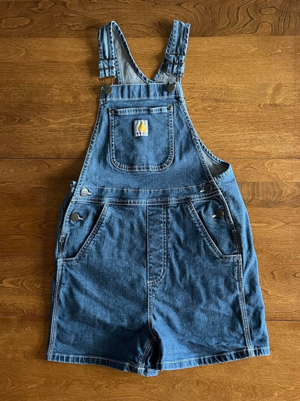 Carhartt denim overall shorts 12